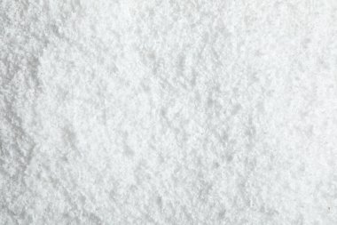 Arkaplan olarak beyaz kar yığını, üst görünüm