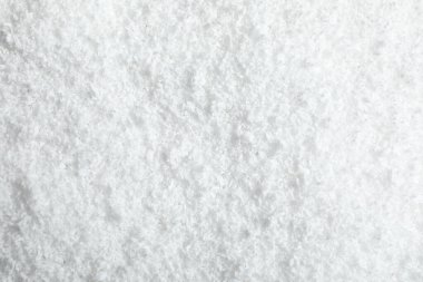 Arkaplan olarak beyaz kar yığını, üst görünüm
