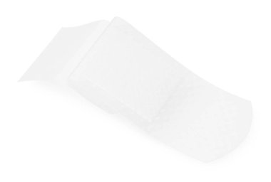 Bir tıbbi yapıştırıcı sargı beyazı izole edilmiş.