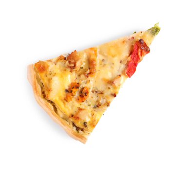 Lezzetli kiş, beyaza izole edilmiş, üst manzara