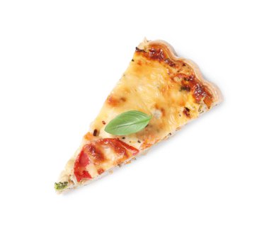 Lezzetli kiş, beyaza izole edilmiş, üst manzara