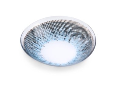 Bir mavi lens beyaza izole edildi