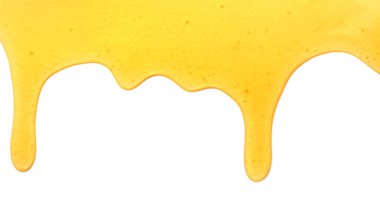 Lezzetli doğal bal damlaları beyaz, üst manzara