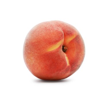 Lezzetli taze şeftali beyazı izole edilmiş.