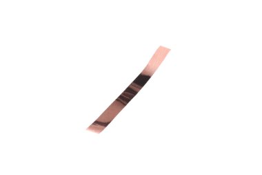 Bronz konfeti parçası beyaza izole edilmiş.