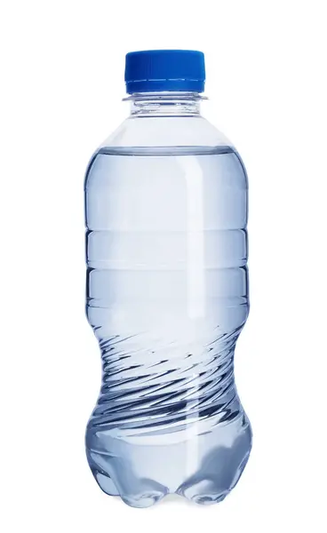 Jedna Plastikowa Butelka Słodką Wodą Białym Zdjęcia Stockowe bez tantiem