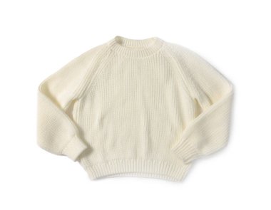 Süslü örgü süveter beyaz, üst manzara