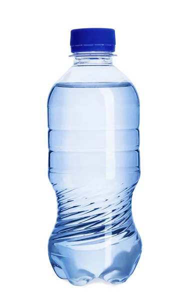 Jedna Plastikowa Butelka Słodką Wodą Białym Obrazy Stockowe bez tantiem