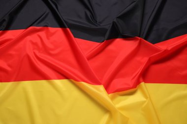 Arka plan olarak Almanya bayrağı, üst görüş. Ulusal sembol