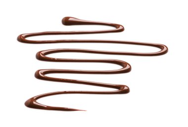 Beyaz üzerine izole edilmiş lezzetli sütlü çikolata ezmesi kokusu.