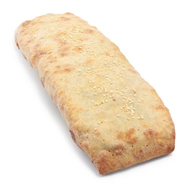 Lezzetli meyveli börek, bembeyaz.