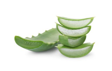 Beyaz renkte taze aloe vera kes
