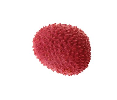 Olgun liçi meyvesi beyaza izole edilmiş.