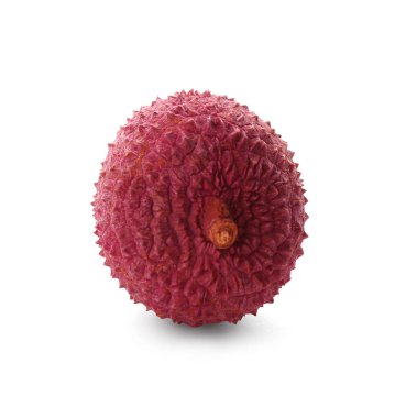 Olgun liçi meyvesi beyaza izole edilmiş.