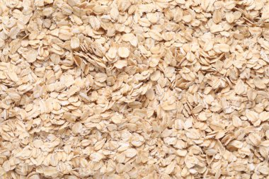 Yuvarlanan yulafların arka plan olarak üst görünümü