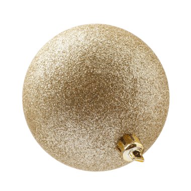 Güzel altın Noel balosu Beyazlar üzerinde izole