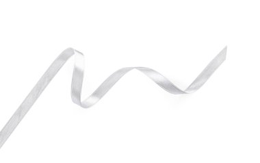 Beyaz saten bir kurdele.