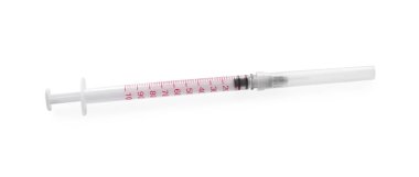 Beyaz şırıngalı yeni tıbbi insülin şırıngası