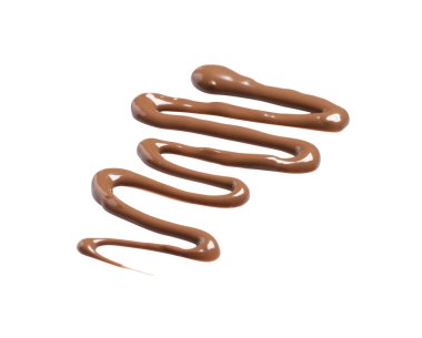 Beyaz üzerine izole edilmiş lezzetli sütlü çikolata ezmesi kokusu.