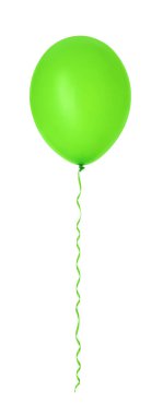 Açık yeşil balon, beyaz şeritli.