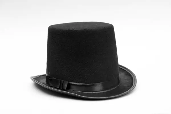 stock image One magician top hat on white background
