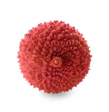 Olgun liçi meyvesi beyaza izole edilmiş.