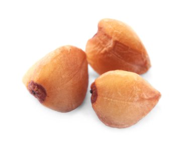 Karabuğday tohumları beyaz, makro görünümde izole