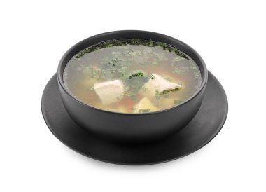 Maydanozlu leziz tavuk çorbası.