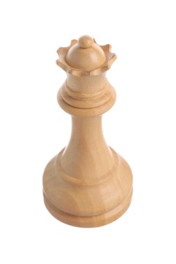 Beyaz bir satranç kraliçesi.