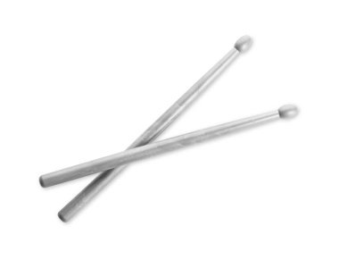 İki baget çubuğu beyaza izole edilmiş, üst manzara