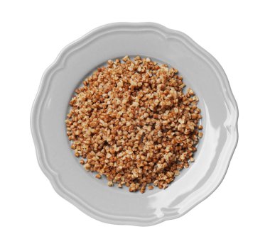 Lezzetli karabuğday tabağı beyaz, üst manzara