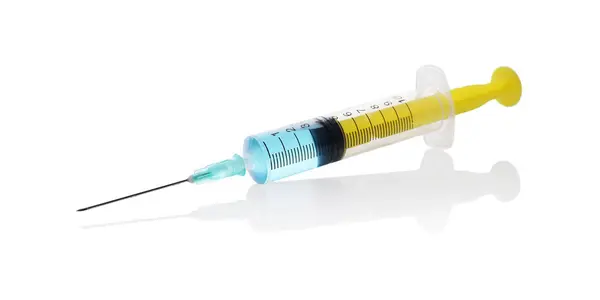 Disposable Syringe Needle Medicine Isolated White Stock Picture