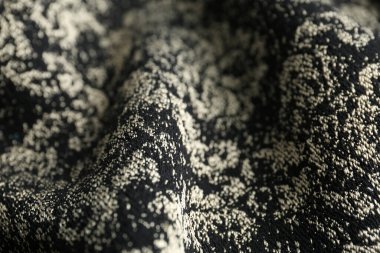 Arka plan olarak şık desenli güzel kumaş dokusu, yakın plan