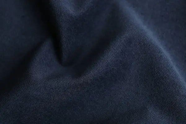 Textura Tecido Azul Escuro Como Fundo Close — Fotografia de Stock