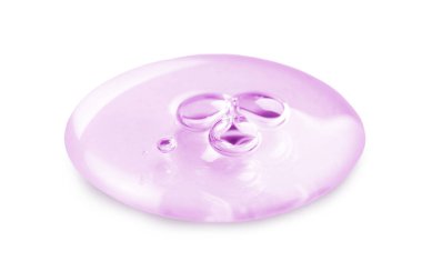 Beyaz arka planda serum düşüşü. Cilt bakım ürünü