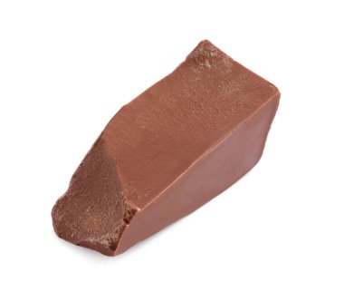 Lezzetli sütlü çikolata. Beyaza izole edilmiş.