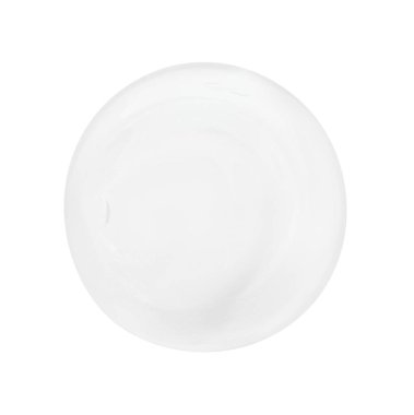 Temiz kozmetik jel damlası beyaz, üst görünümde izole