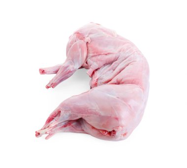 Taze çiğ tavşan beyazı izole etmiş.