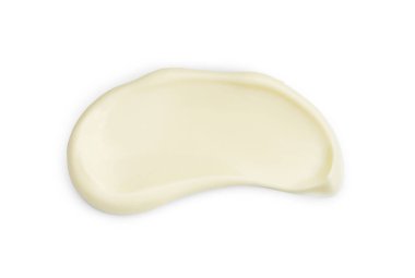 Beyaz üzerine izole edilmiş taze mayonez sosu.