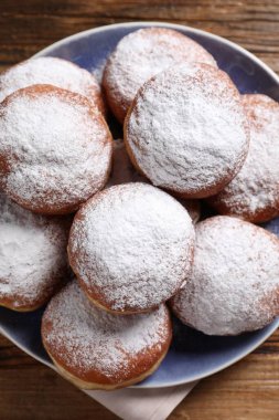 Lezzetli çörekler masanın üstünde, üst manzara