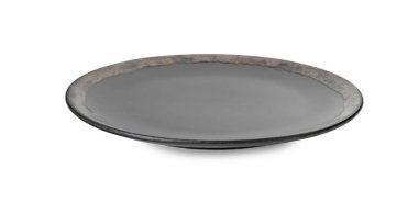 Güzel bir siyah plaka beyaz üzerine izole edilmiş.