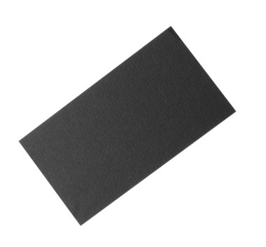 Beyaza izole edilmiş boş siyah kartvizit. Tasarım için model