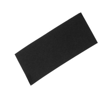 Beyaza izole edilmiş boş siyah kartvizit. Tasarım için model