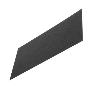 Beyaza izole edilmiş boş siyah kartvizit. Tasarım için model