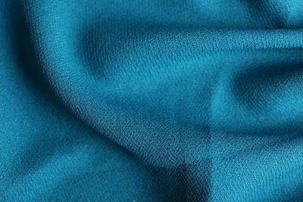 Textura Belo Tecido Azul Como Fundo Close — Fotografia de Stock