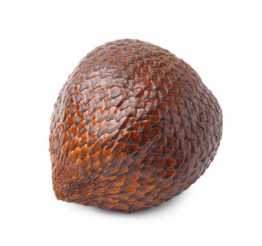 Beyaza izole edilmiş lezzetli bir salak meyvesi.