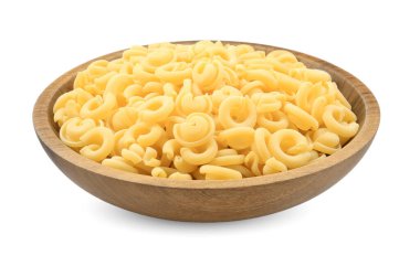 Beyaz kasedeki çiğ dischi volanti makarnası.