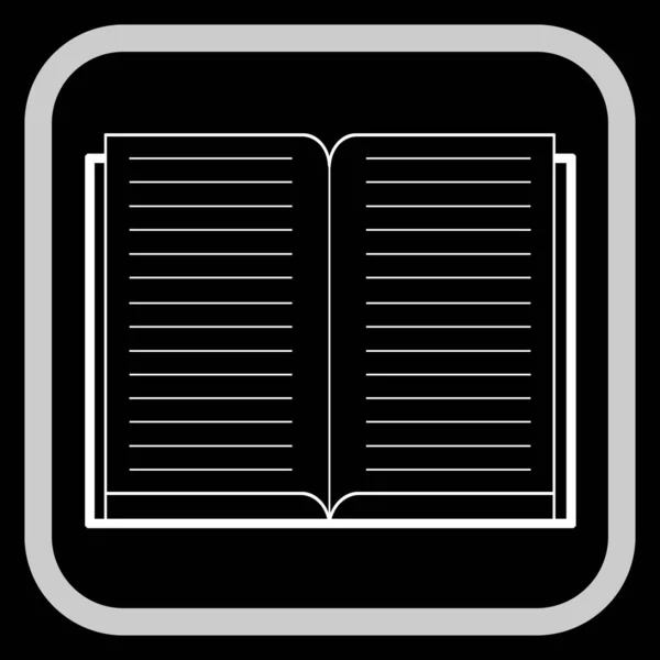 Open Book Frame Illustration Black Background — Stock Photo, Image