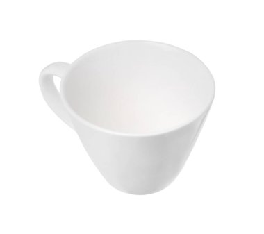 Seramik bardak beyaza izole edilmiş. Mutfak aletleri