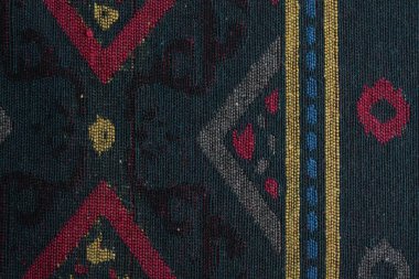 Arka plan olarak şık desenli güzel kumaş dokusu, yakın plan